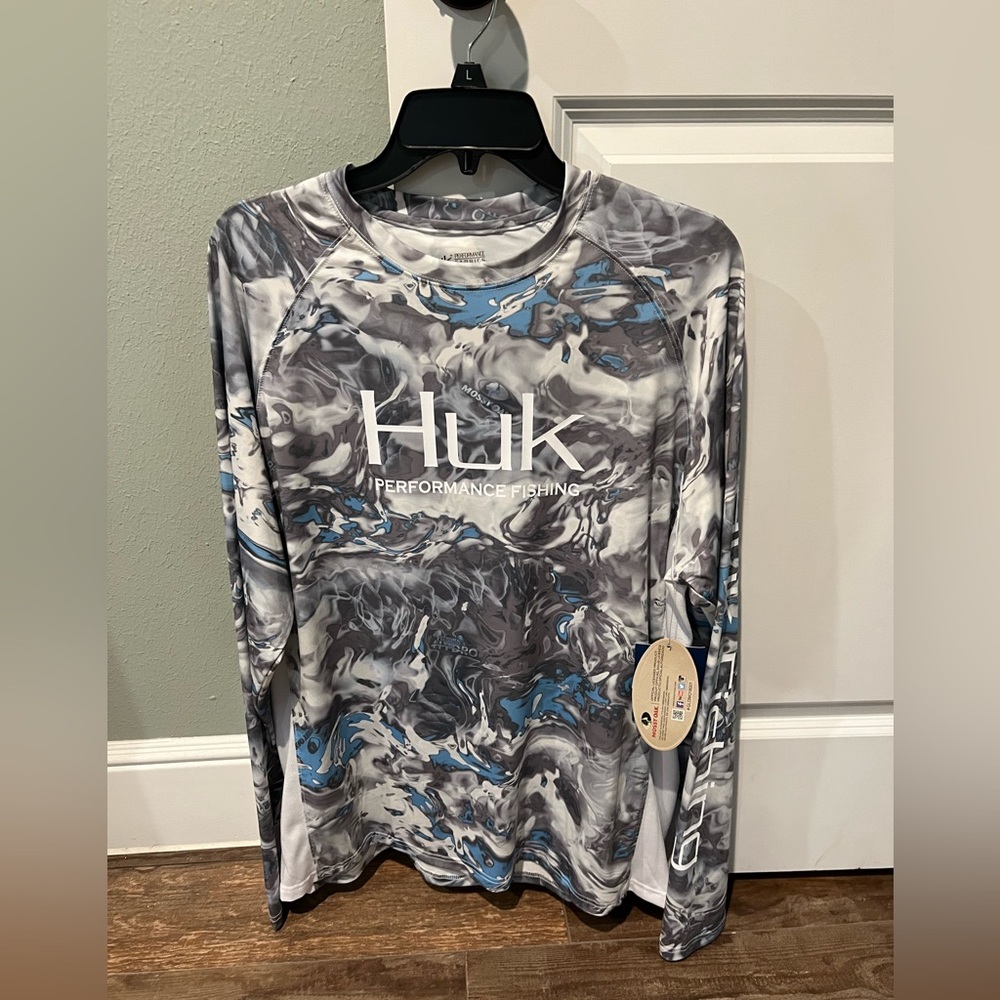 Men’s HUL long sleeve fishing shirt, size L